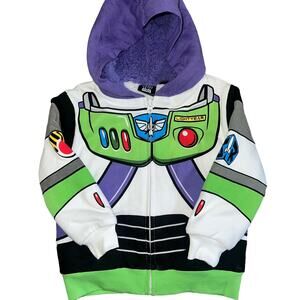 DISNEY TOY STORY BUZZ LIGHTYEAR  HOODED FLEECE ZIP JACKET Costume 2T New